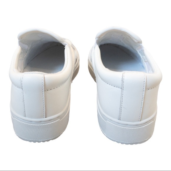 MARC FISHER LTD Calla Woven Leather Slip-On Sneakers in White - Picture 4 of 7